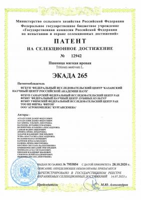 Патент на СД № 12942 Выдан 14.07.2023