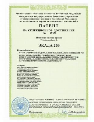 Патент СД № 12378 Выдан 08.09.2022